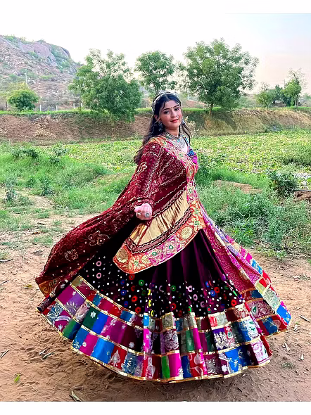 Real Mirror Work Digital print Chnaiya Choli For Navratri 145-ALC145