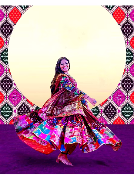 Real Mirror Work Digital print Chnaiya Choli For Navratri 145-4