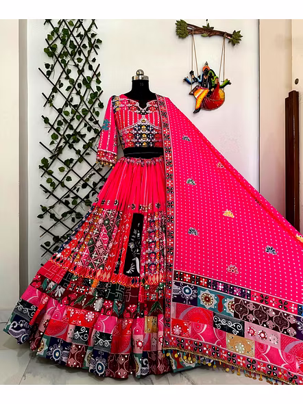 Real Mirror Work Digital print Chnaiya Choli For Navratri 146-ALC146
