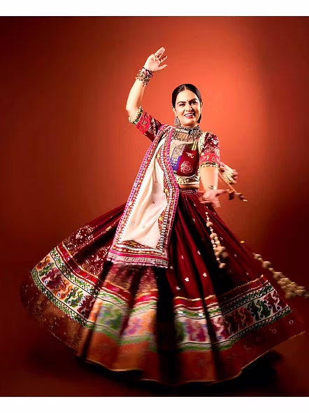 Real Mirror Work Digital print Chnaiya Choli For Navratri 147-ALC147