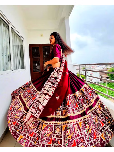 Real Mirror Work Digital print Chnaiya Choli For Navratri 150-3