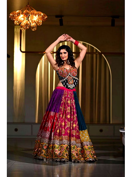 Real Mirror Work Digital print Chnaiya Choli For Navratri 151-ALC151