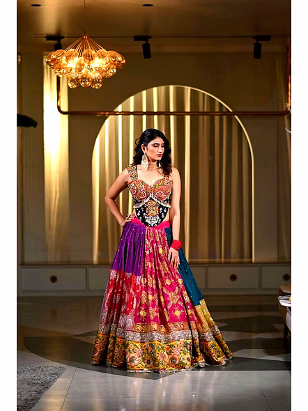 Real Mirror Work Digital print Chnaiya Choli For Navratri 151-3