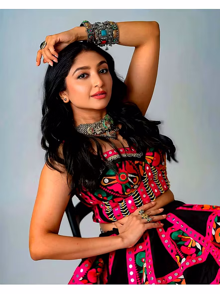 Digital Print Real Mirror Work Chaniya Choli