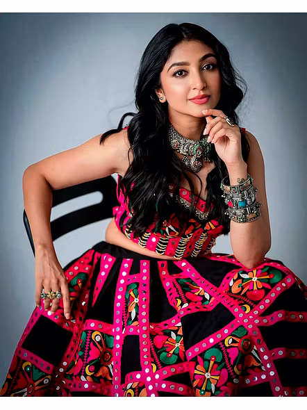 Digital Print Real Mirror Work Chaniya Choli