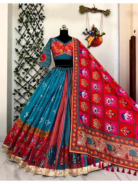 Real Mirror Work Digital print Chnaiya Choli For Navratri 154-2