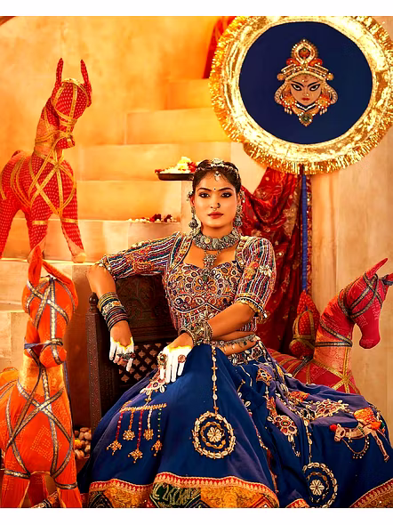 Real Mirror Work Digital print Chnaiya Choli For Navratri 158-ALC158