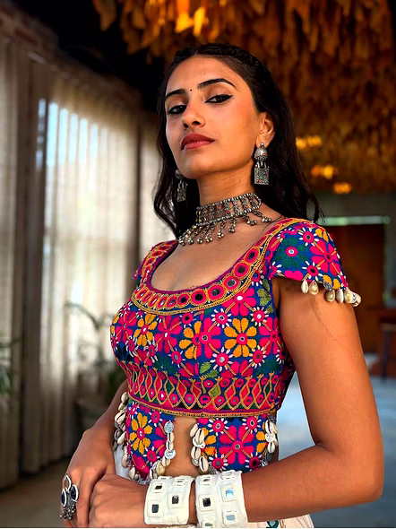 Real Mirror Work Digital print Chnaiya Choli For Navratri 159-ALC159