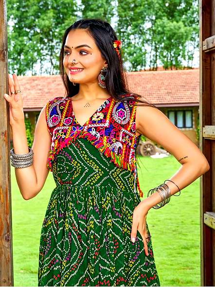 Georgette Gowns With Kutchi Work