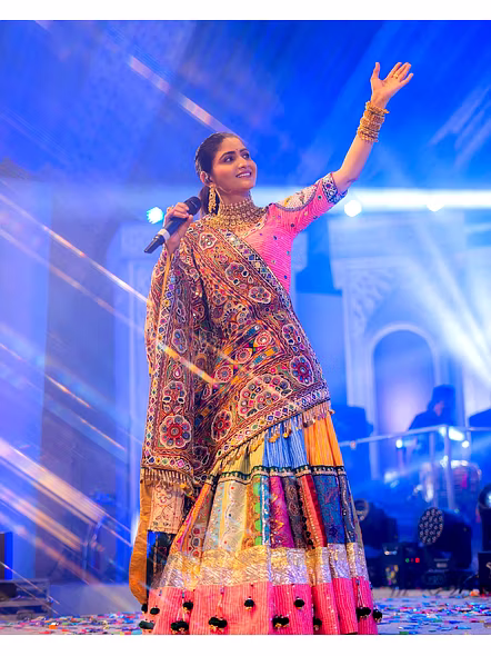 Real Mirror Work Digital print Chnaiya Choli For Navratri 161