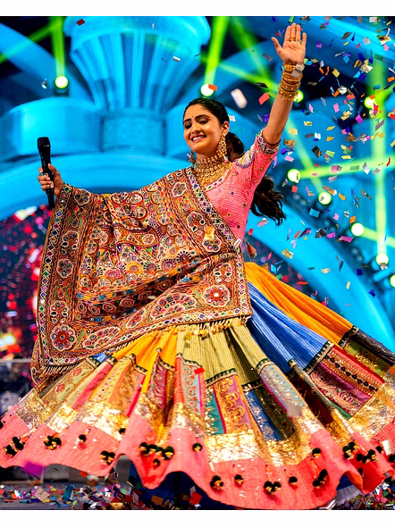 Real Mirror Work Digital print Chnaiya Choli For Navratri 161-2