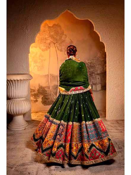 Real Mirror Work Digital print Chnaiya Choli For Navratri 163-5