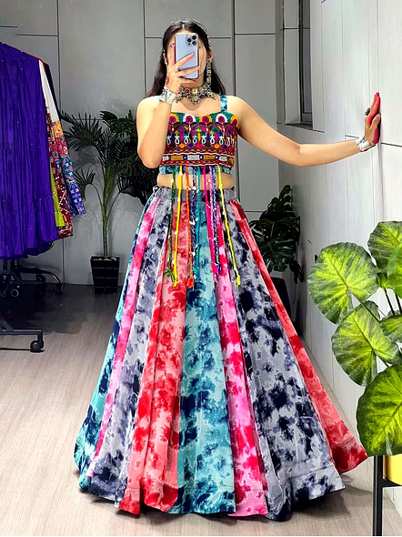 pure georgette lehenga choli with dupatta