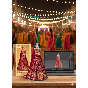 Ajarakh Print Cotton Navratri Chaniya Choli