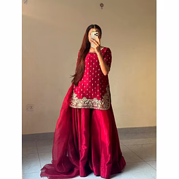 shiv farsi kurti-plazzo set