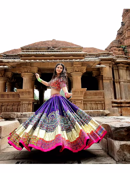 Navratri Real Mirror Work Chaniya Choli