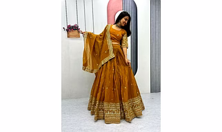 Gold Crush Lehenga Choli