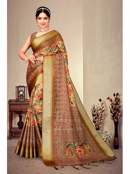 Cotton Silk Digital Printed Saree