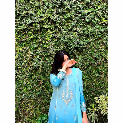 shiv chinon silk suit