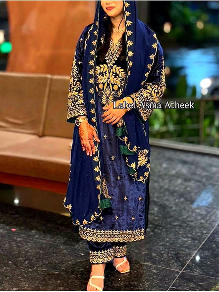 velvet party wear suit