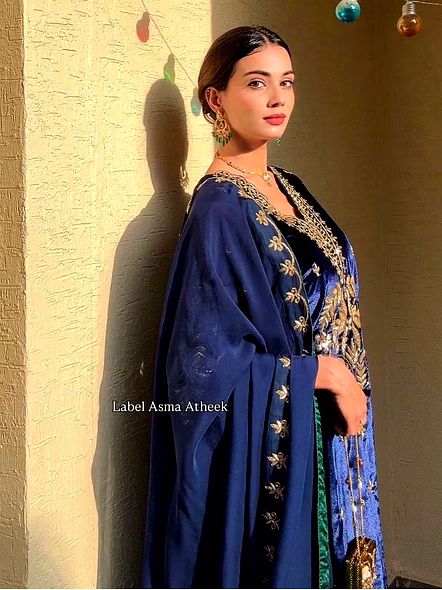 velvet Anarkali suit