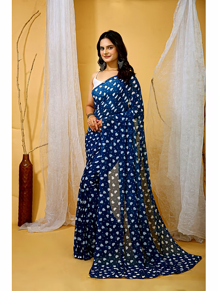 Printed Georgette Saree
