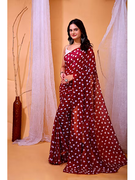 Printed Georgette Saree