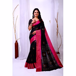 chitra tex bandhani print dola silk saree with zari border