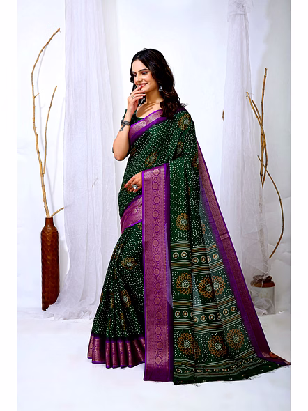 Dola Silk saree with Zari border