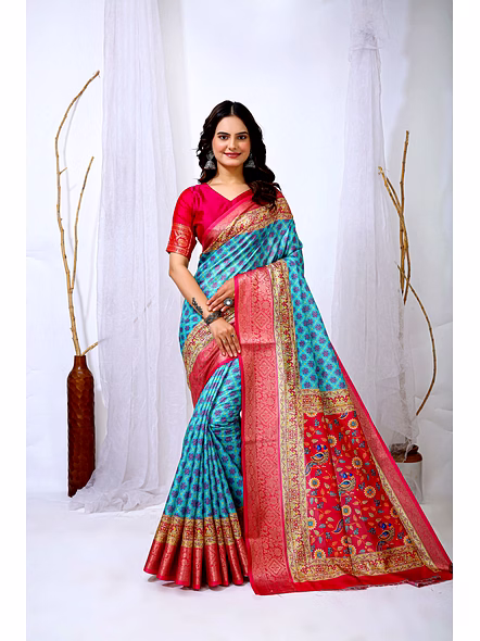 Dola Silk digital print saree