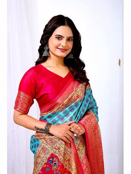 Dola Silk fabric saree