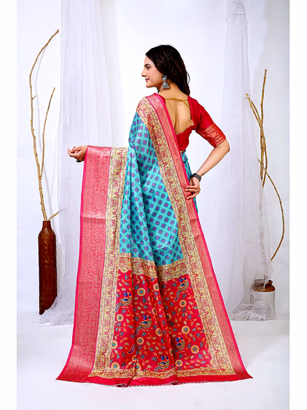 printed silk saree
