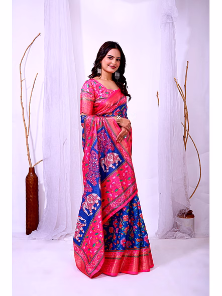 printed Dola Silk saree