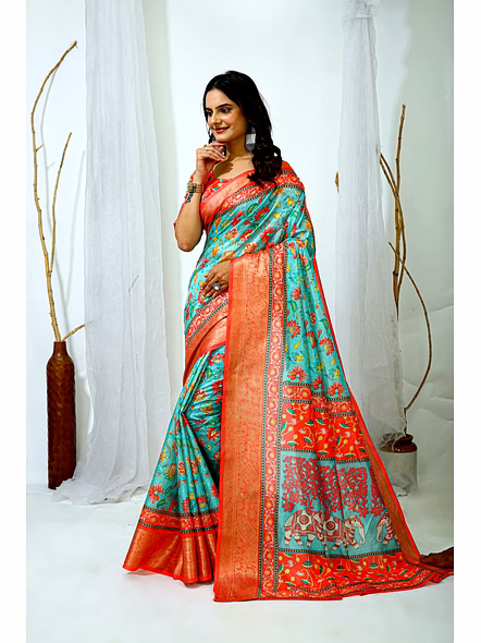 printed Dola Silk saree
