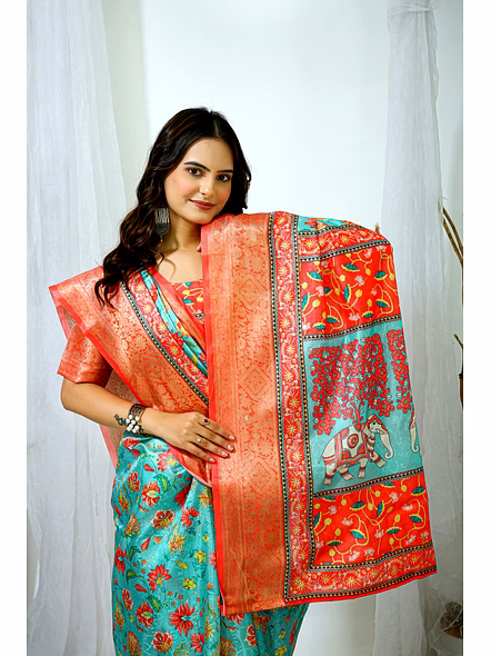 Dola Silk fabric saree