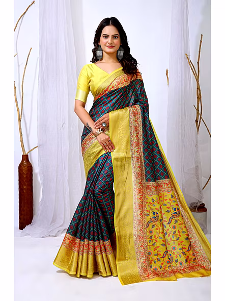 Dola Silk digital print saree