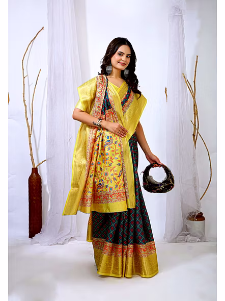 printed Dola Silk saree