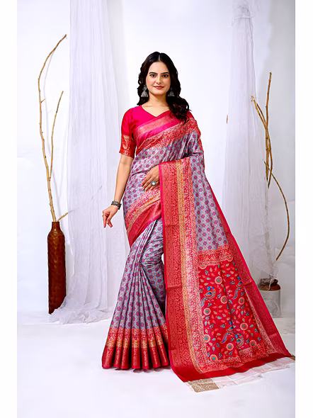 Dola Silk digital print saree