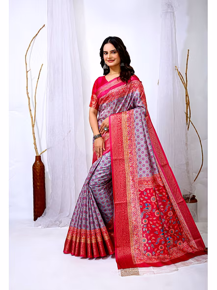 printed Dola Silk saree