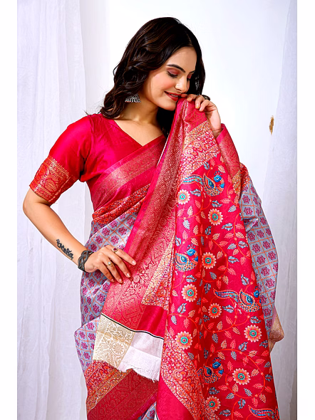Dola Silk fabric saree