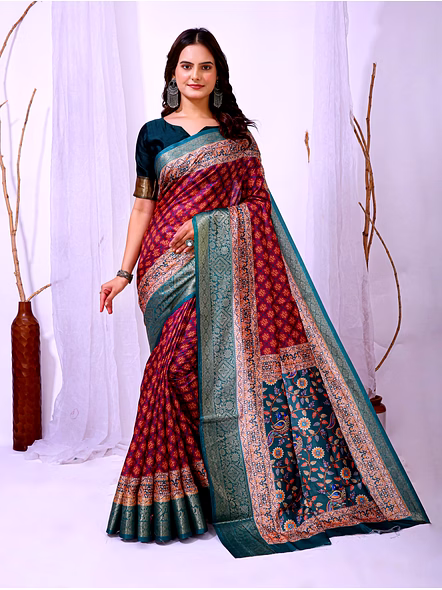 Dola Silk digital print saree