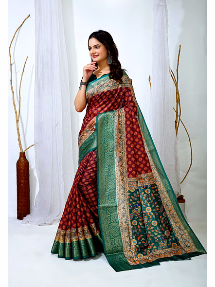 printed Dola Silk saree