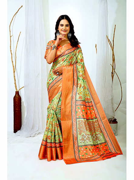 Dola Silk digital print saree
