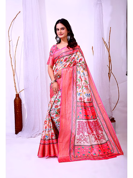 printed Dola Silk saree