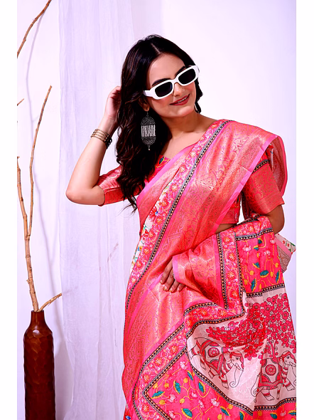 Dola Silk fabric saree