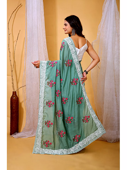 printed silk saree