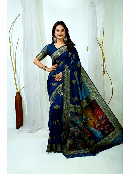 Printed Banarasi Saree
