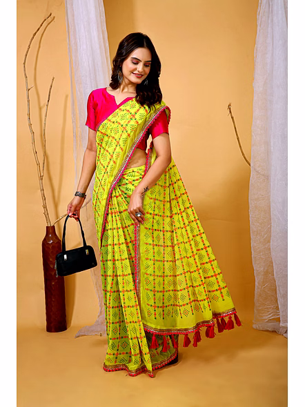 digital printed georgette saree