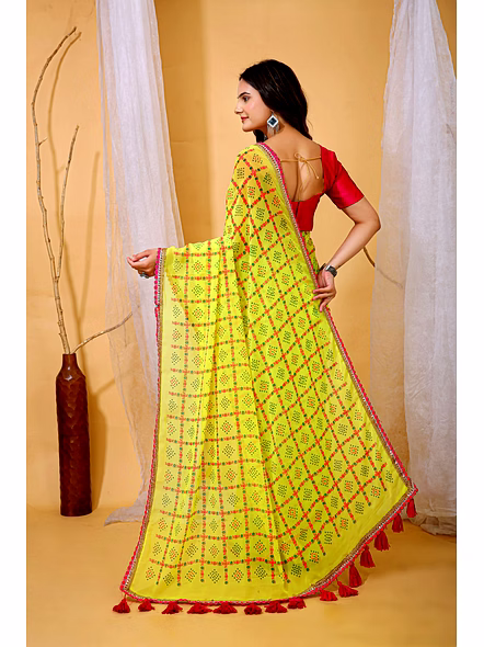 digital printed georgette saree