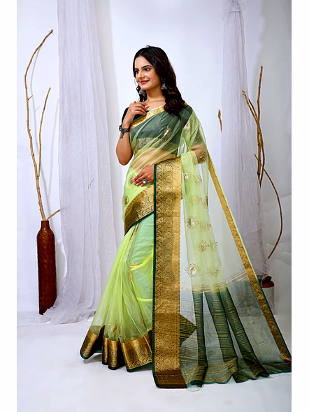 organza silk saree